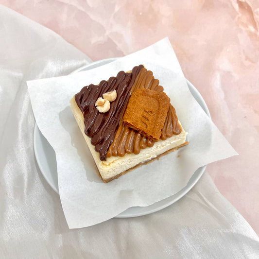 Half & Half Cheesecake [Nutella & Biscoff]
